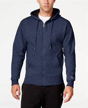 0124 SIZE:XL (MEN'S) CHAMPION NAVY POWERBLEND HOODIE W/FRONT POCKETS NWT RTL:$55.00