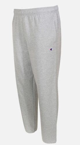 0124 SIZE:2XL (MEN'S) CHAMPION LIGHT GRAY POWERBLEND SWEATPANTS W/SIDE POCKETS, DRAWSTRING WAIST AND GATHERED ANKLES NWT RTL:$45.00